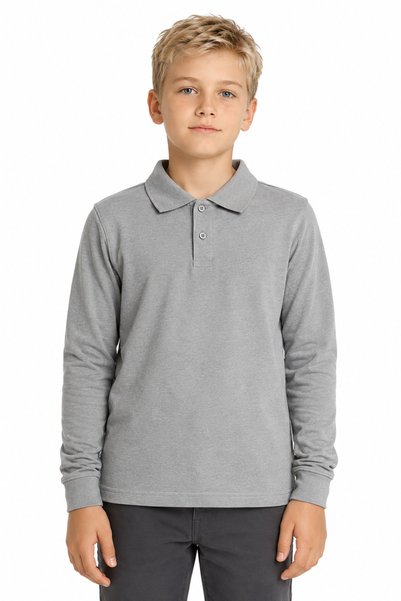 NOBLE STORE Unisex polo majica sa dugim rukavima, pogodna za školu i svakodne...