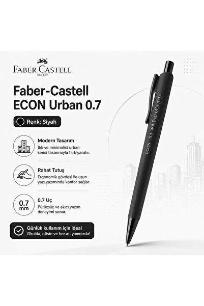 Faber Castell ECON Urban 0.7 mm Uçlu Kalem Versatil Mekanik Kalem
