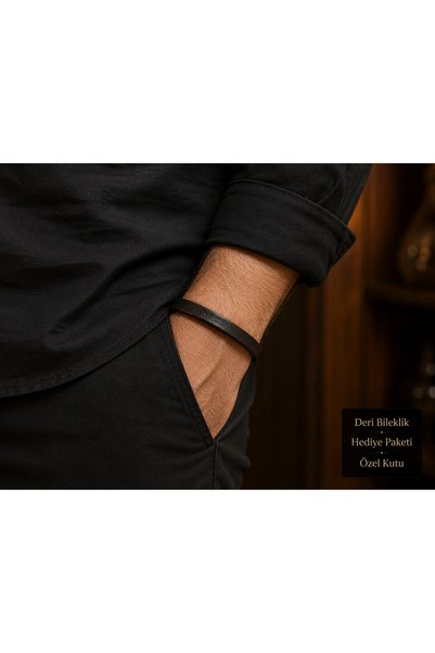 HER ŞEY NOTA www.herseynota.com سوار فيلترانو للرجال من الجلد الأسود - تصميم ...