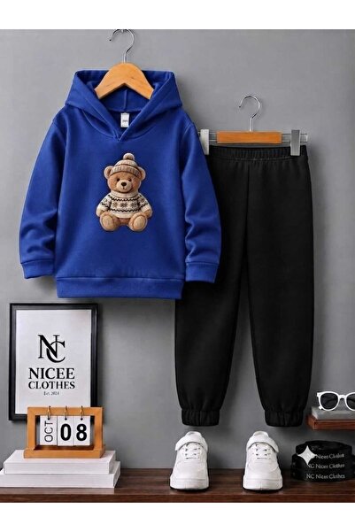 NC Nicee Clothes SET DE TRENING PENTRU COPII UNISEX (IMPRIMAT CU URSUL  "KÜLL...