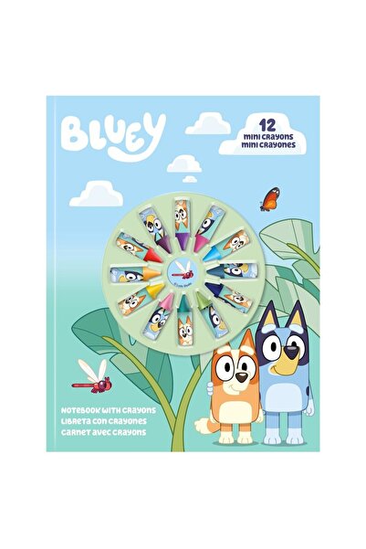 KIDS LICENSING Bluey Notebook + 12 mini crayons