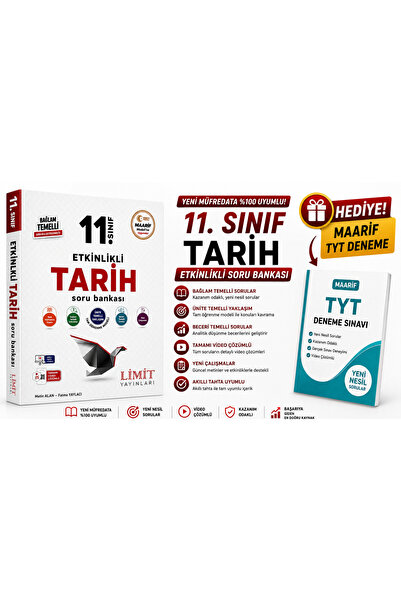Limit Yayınları 2027 11.SINIF TARİH SORU BANKASI-MAARİF TYT DENEME SINAVI HED...