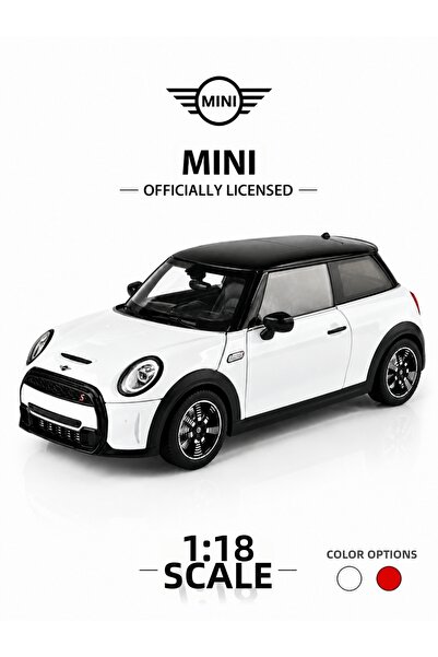 craftivio Bmw licensed 1/18 scale mini cooper s metal toy car white - with sh...