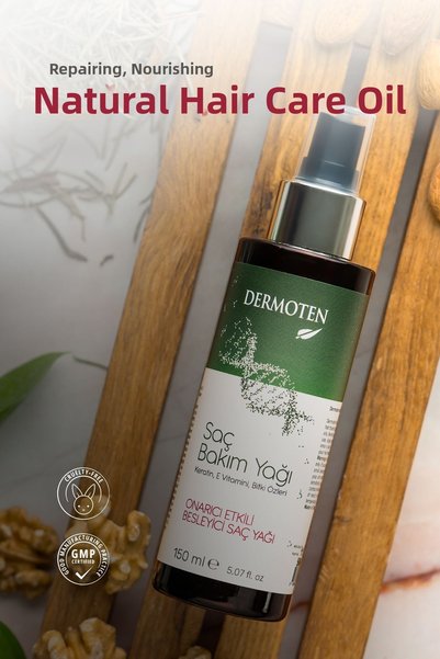 Dermoten Hair Care Oil with Keratin and Vitamin E for Repair 150 ml
