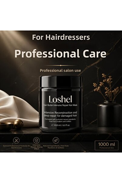 LOSHEL قناع إصلاح وتصفيف الشعر 1 كجم للعناية الاحترافية بالشعر