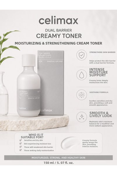 Celimax Dual Barrier 150 ml – Special Cream Tonic for Sensitive and Dry Skin ...