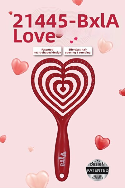 VYRA Flexible Heart Hair Brush - Easy Hair Detangling and Combing