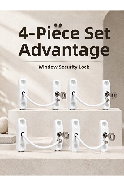 shopwave Window Lock for Child Safety with Key, Pack of 4