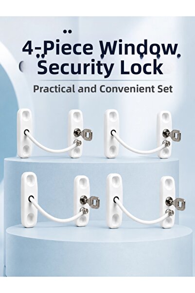 shopwave Keyed Security Lock for Windows and Doors, Set of 4