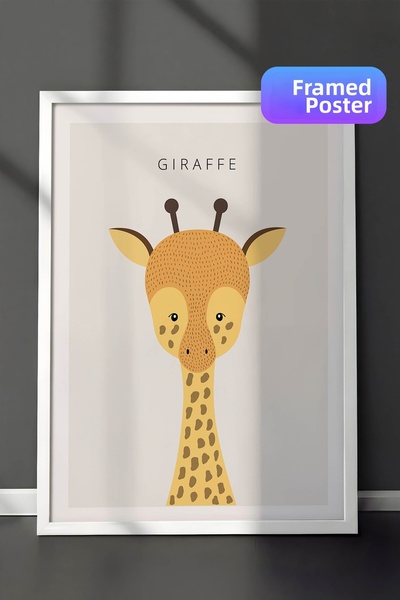 Zestia Pictură de perete scandinavă cu ramă albă, decor pentru cameră pentru ...