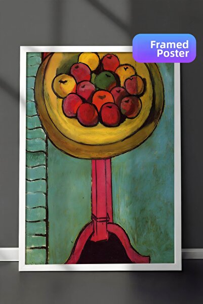 Zestia Pictură murală de Alexej Jawlensky, înrămată în alb, cu natură moartă ...