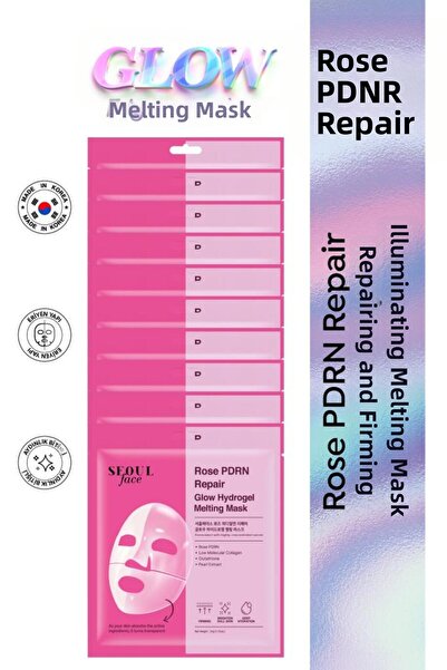 Dermal Seoul Face Rose Pdrn Repairing Glow Radiant Melting Korean Hydrogel Ma...