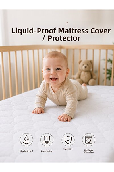 BİVA Baby Mattress Cover Liquid-Proof Durable Fully Zippered Mattress Protect...