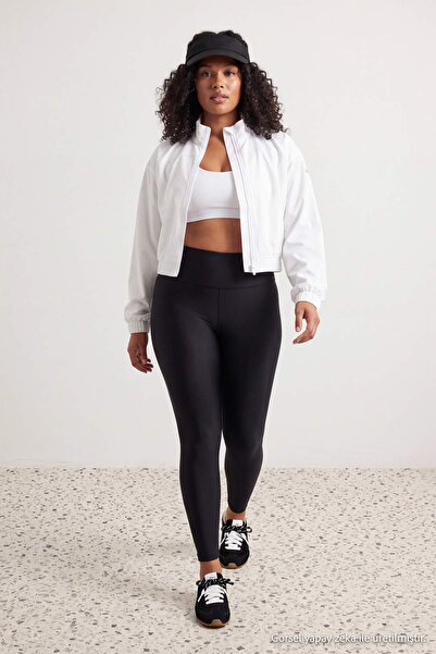 Trendyol Curve Black Push- up Feature Full Length Knitted Sports Leggings Tbb...
