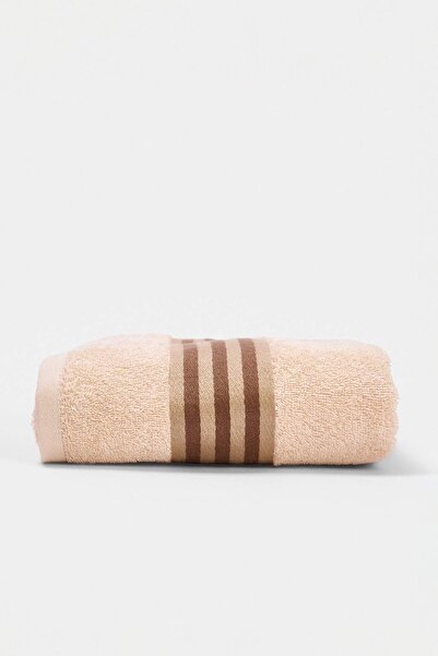 TRENDYOLMİLLA HOME Set of 2 100% Cotton Striped Jacquard Face Towels 50X90 cm