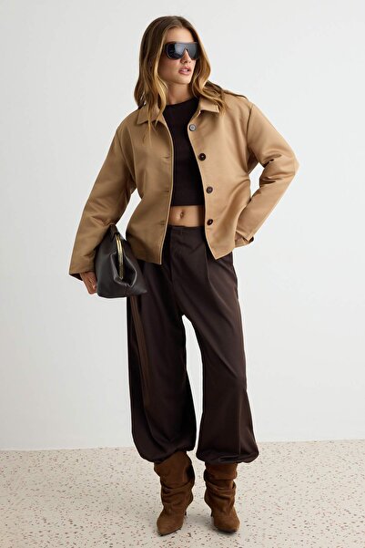 Trendyol Collection Beige Blazer Jacket Twoaw27Bc00039