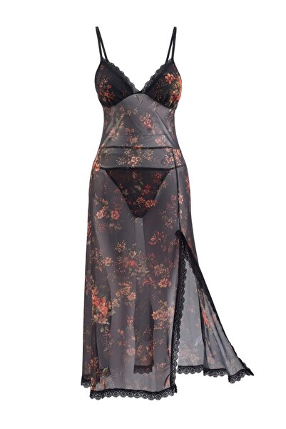 Trendyol Collection Black Tulle Plain Babydoll Thmaw27Ll00024