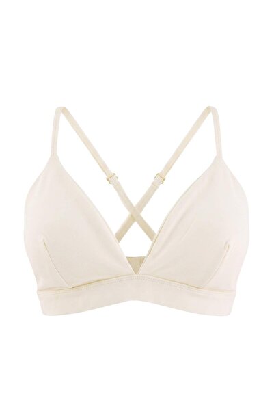Trendyol Collection Ecru Diver/Scuba Throw Cap Sports Bra Thmaw27Ss00006