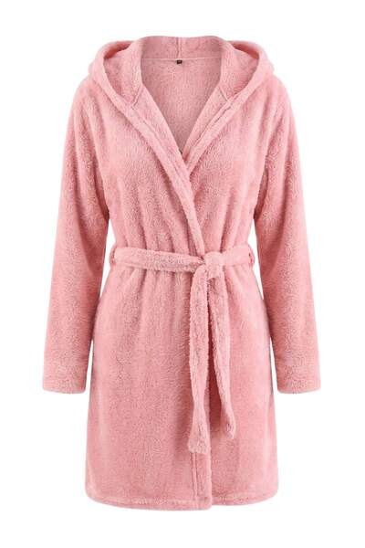 Trendyol Collection Pink 100% Polyester Animal Patch Wellsoft Knitted Dressin...