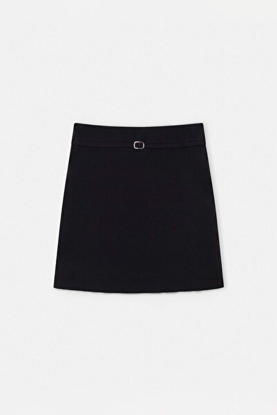 TRENDYOLKIDS Pink Belted Girl's A-Line Mini Woven Shorts&Skirt Tkdaw27Et00006