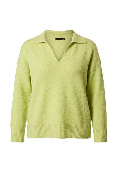 Trendyol Curve Hellgrüner Wollpullover mit Polokragen und weichem Tragegefühl...