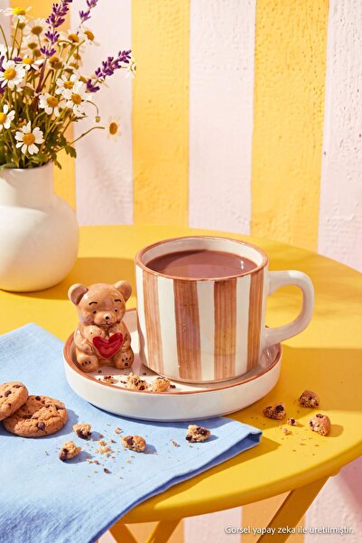 TRENDYOLMİLLA HOME Teddy Figured Single Coffee Cup Set Tphaw27Kfc00011