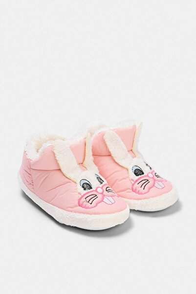 TRENDYOL SHOES Pink Plush Women's Slippers Home Boots Takaw27Er00002