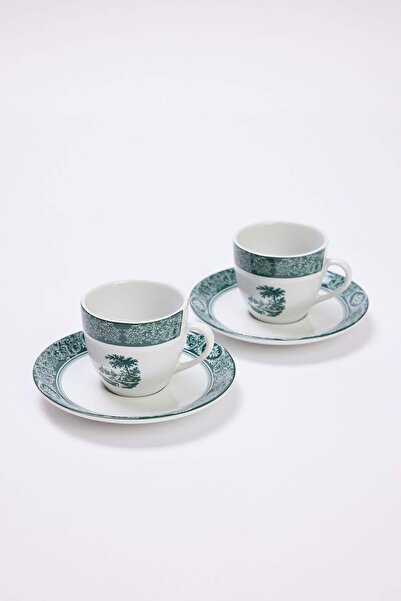 TRENDYOLMİLLA HOME Set of 2 Vintage Patterned Coffee Cups
