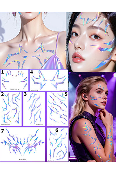 Kurbabio K-Pop Stage and Concert Costume Accessory Temporary Tattoo Sticker H...