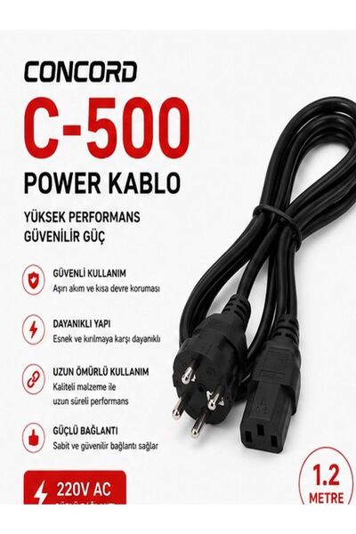 Genel Markalar 220 Volt Power Elektrik Güç Kablosu Bilgisayar Pc Güç Elektrik...