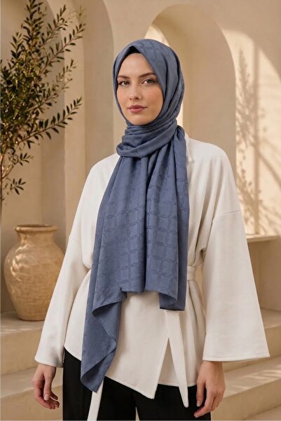 MİRSOY SCARF Lina Desen Kaymaz jakarlı Şal