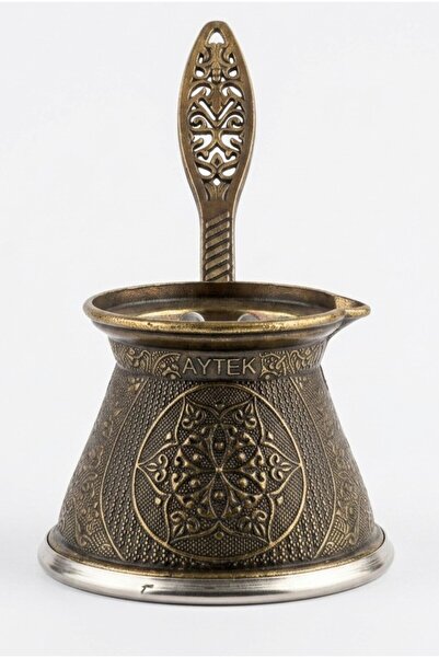 Mijja 150 ml 2-3 Person Engraved Chubby Cast Steel Coffee Pot Induction Cooke...