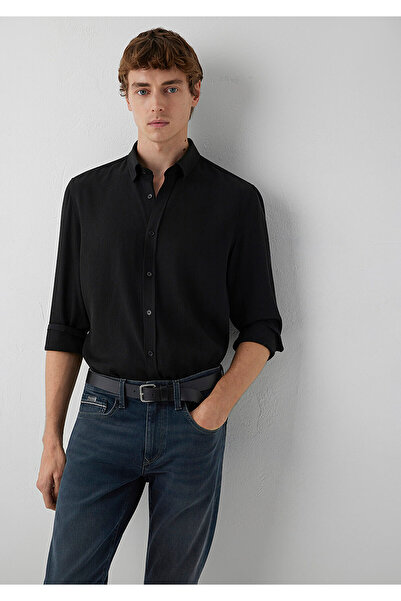 Mavi Liyosel Blended Black Shirt Regular Fit / Normal Cut 0212066-900