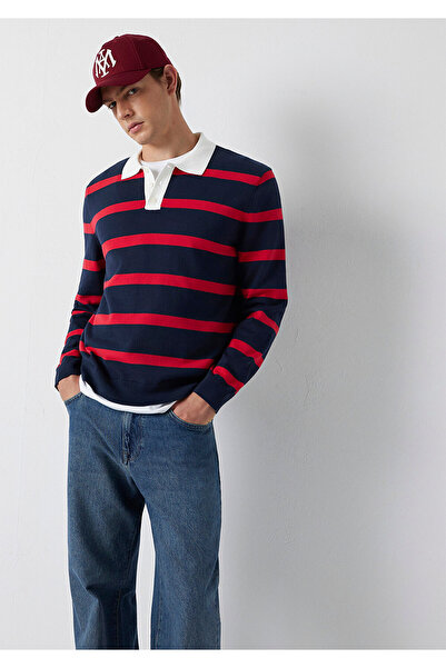 Mavi Striped Navy Blue Knitwear Polo 0710440-90367