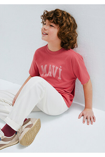 Mavi 26Y134002507 Tricou roz pentru băieți M6610484-71102