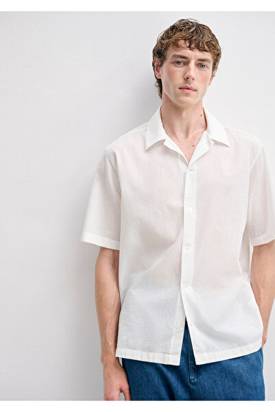 Mavi Short Sleeve Ecru Shirt Loose Fit / Relaxed Fit 0212144-70050