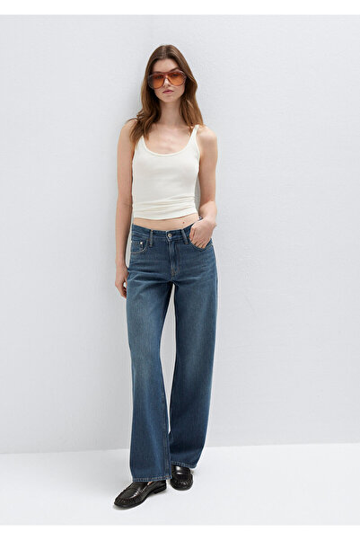 Mavi Lovely Classic Denim Puslu Koyu Jean Pantolon 1012645-A3167