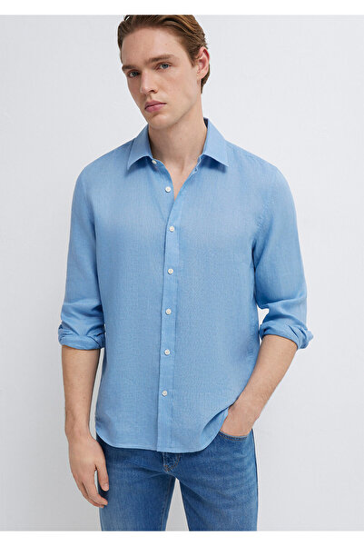Mavi Λινό Πουκάμισο Στενή Γραμμή / Slim Fit 0211466-81347