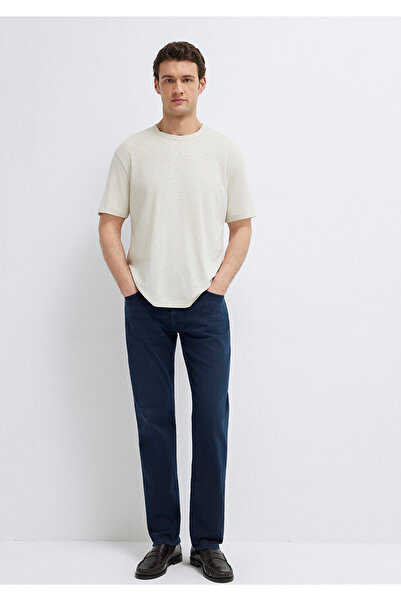 Mavi Beige Basic T-Shirt Loose Fit / Comfortable Loose Cut 0613460-70144