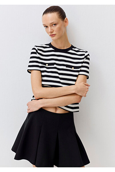 Mavi Pocket Detailed Interlock Striped T-Shirt Regular Fit / Normal Cut 16135...