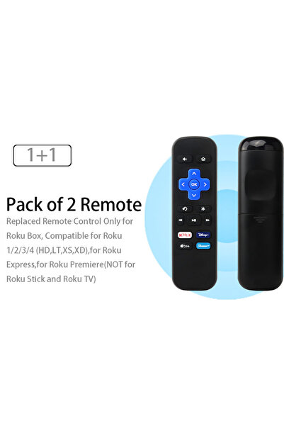 Choice 1 Pair 1 Pair Remote Control Use for Roku Set Top Box STB 1/2/3/4 Expr...