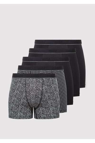 Mavi 5li Siyah Boxer 0912284-900
