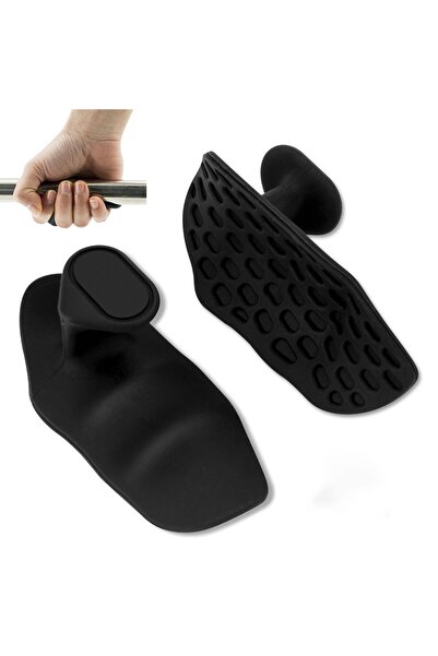 Choice black A Set of Silicone Gymnastics Grip Fingerless Fitness Gloves, Mal...