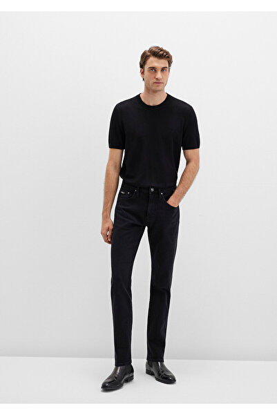Mavi Marcus Lux Black Dark Anthracite Gabardine Trousers 0035190822