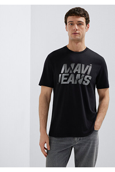 Mavi Logo Printed Black T-Shirt Regular Fit / Regular Cut 0610260-900