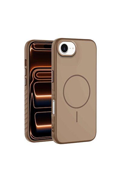 Zebana Apple iPhone 16e Uyumlu Kılıf Mono M-Safe Silikon Kılıf Desert Titanyum