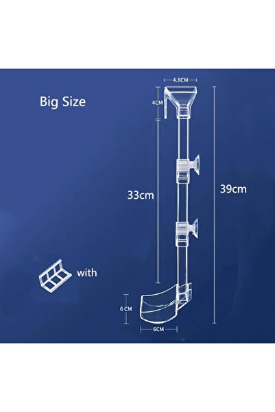 Choice L-39CM New Transparent Aquarium Fish Tank Feeder Tube Acrylic Fixed Po...