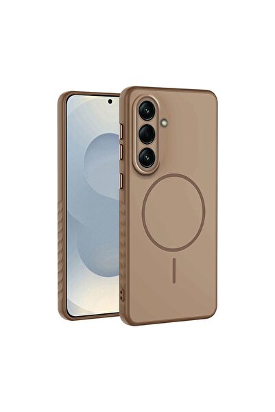 Zebana Samsung Galaxy A54 Uyumlu Kılıf Mono M-Safe Silikon Kılıf Desert Titanyum