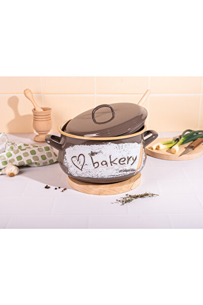 Metalac Oala 5.3l cu capac Bakery email/22cm/5.3l