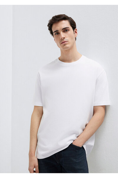 Mavi White Basic T-Shirt Loose Fit / Loose Relaxed Fit 0611596 -620